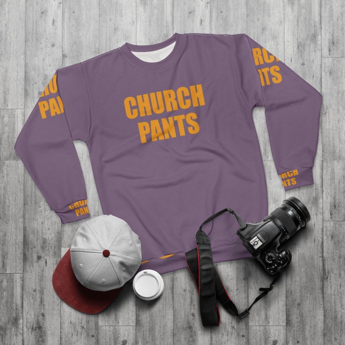 Icarly Church Pants and Penny Tee Sweatshirt - flat lay