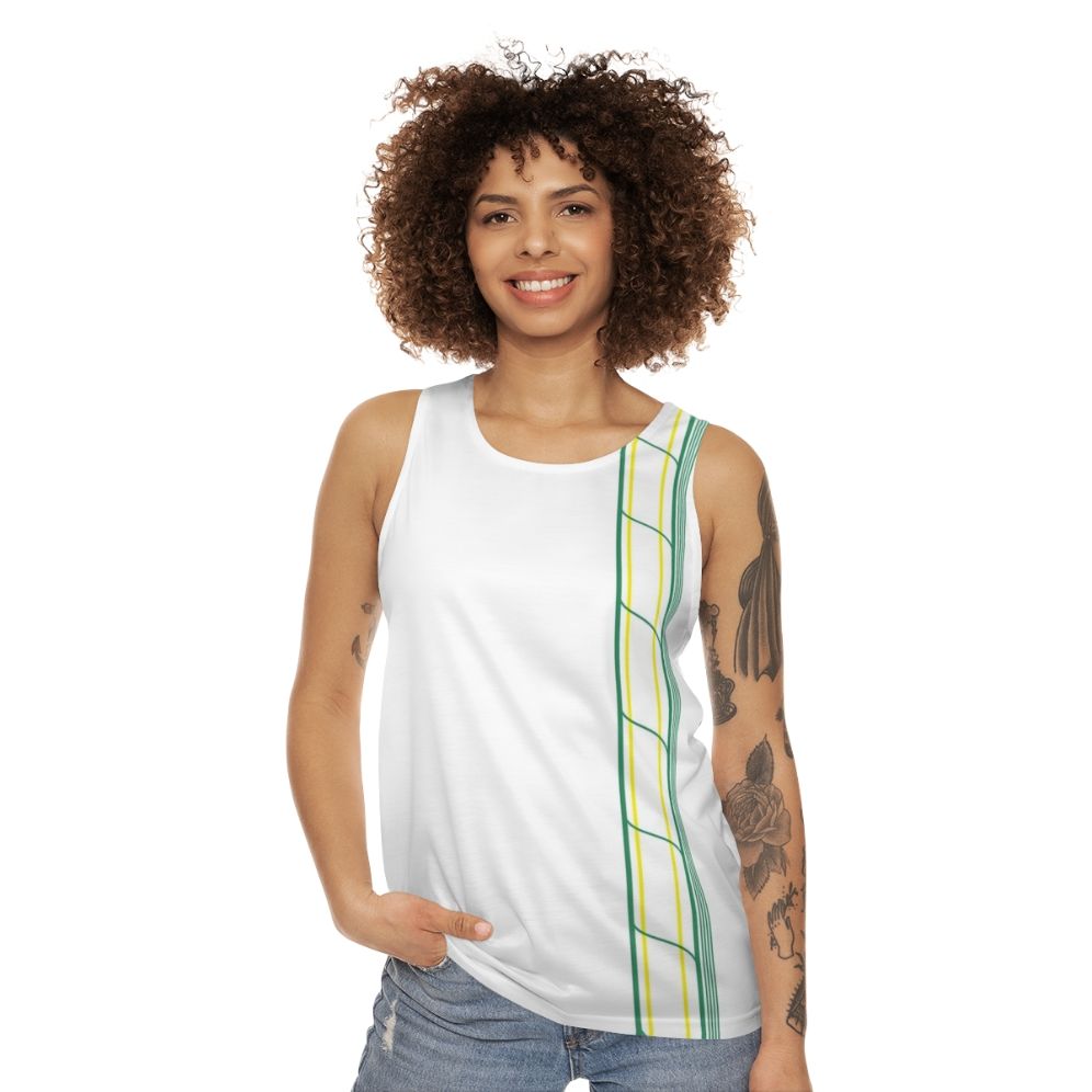 Unisex tank top for LGBTQ pride and incontinence care - women