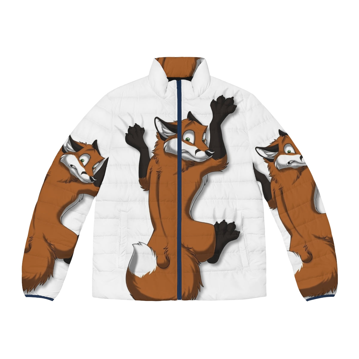 Clinging red fox puffer jacket