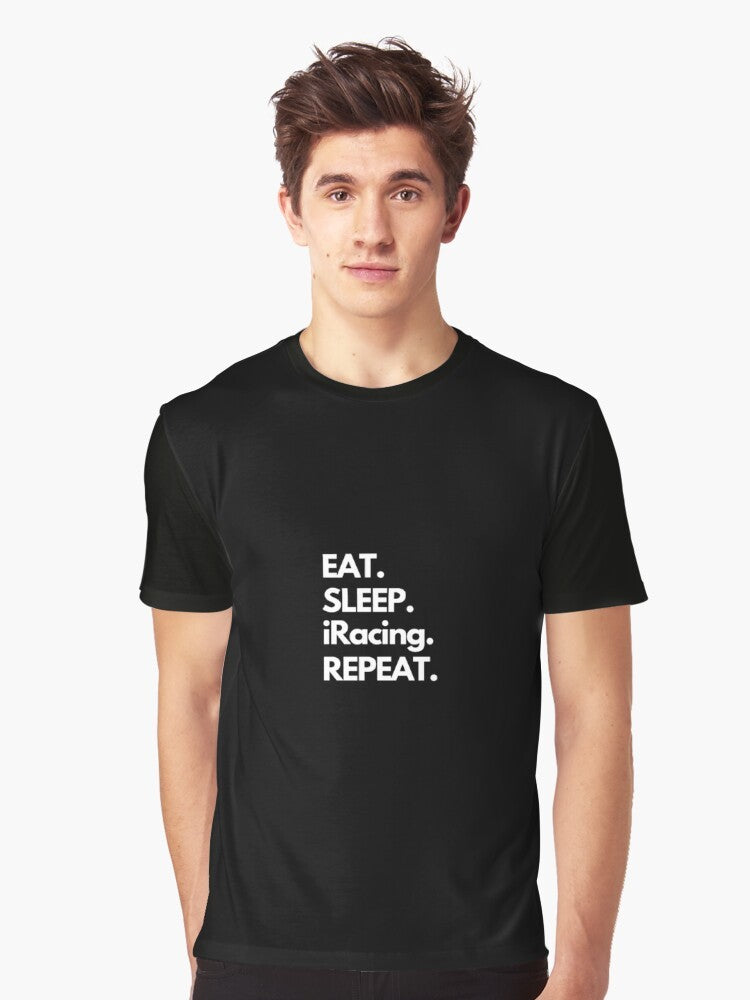 iRacing Eat Sleep Repeat Graphic T-Shirt for sim racing enthusiasts - Men