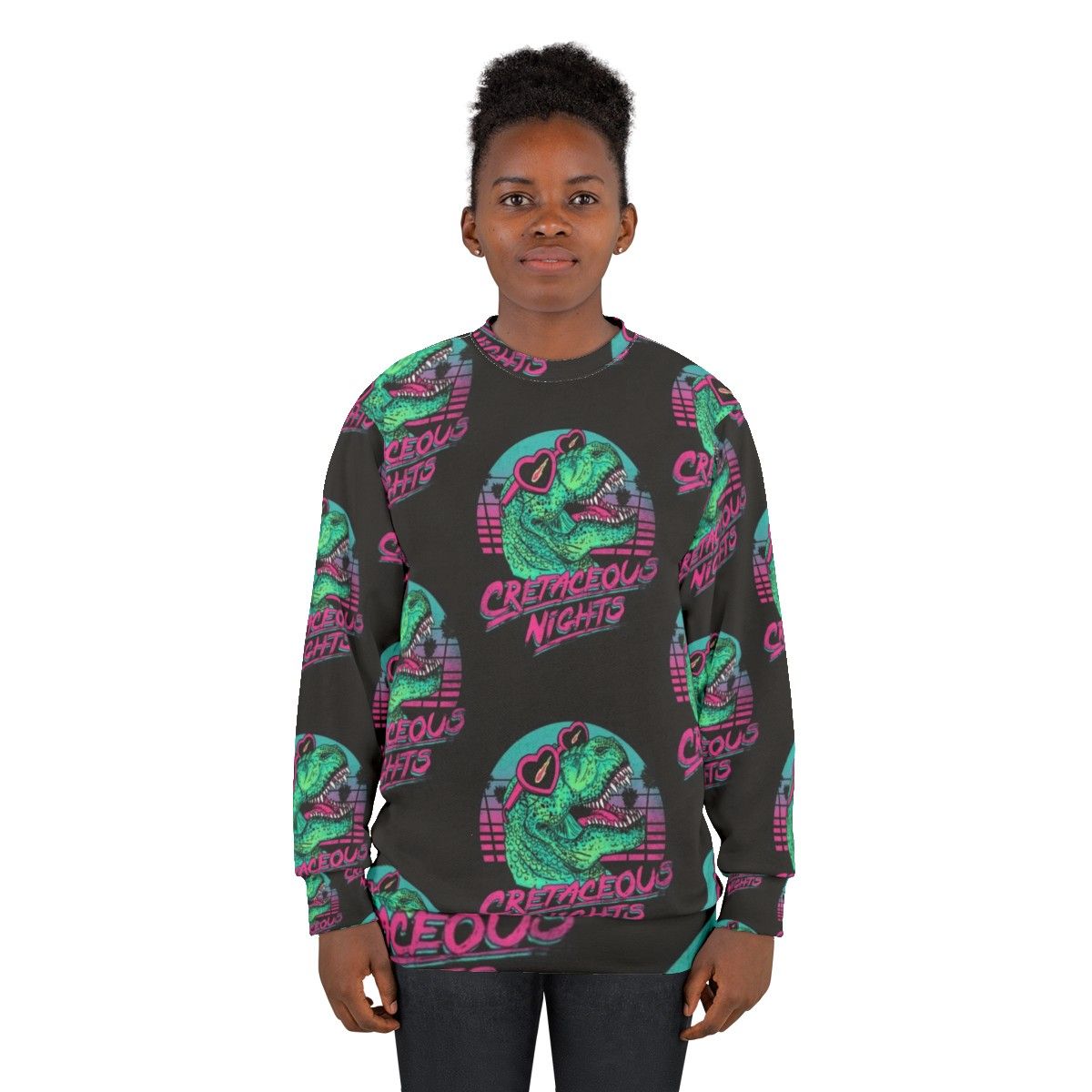 Cretaceous Nights Tyrannosaurus Rex Sweatshirt - women