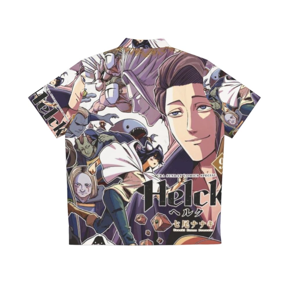 Helck Hawaiian Shirt featuring vibrant anime-style design - Back