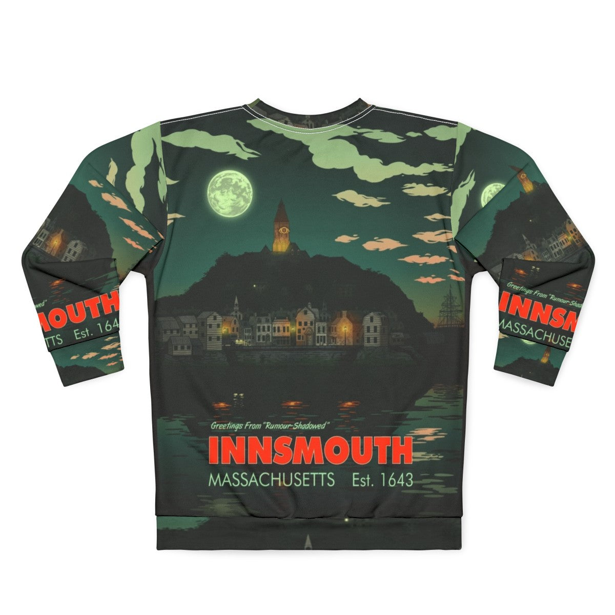 Innsmouth, Massachusetts Lovecraft Horror Sweatshirt - Back