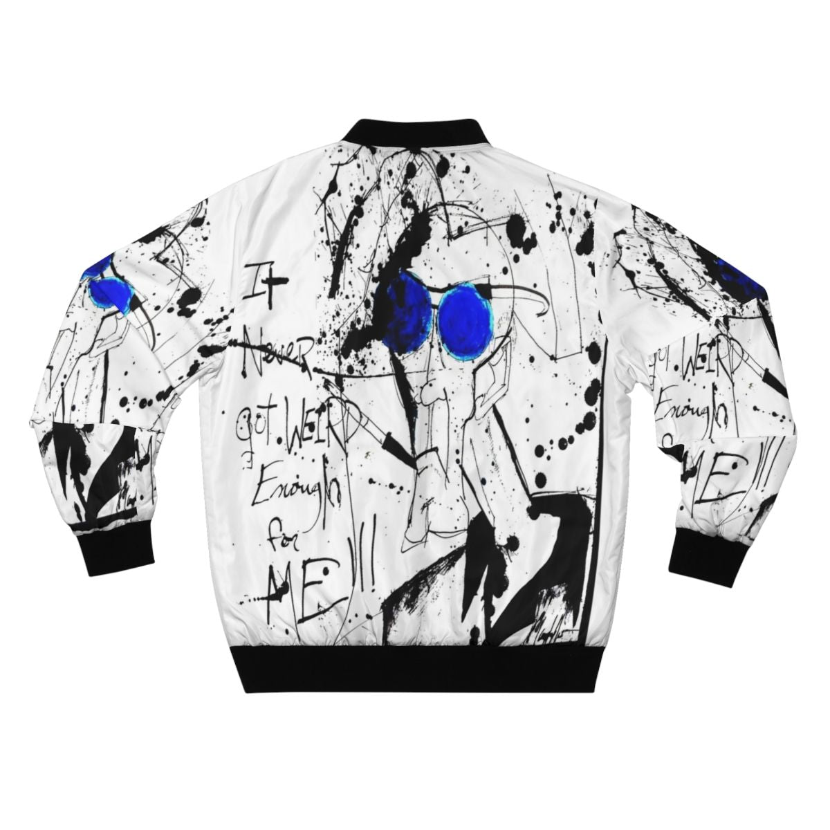 Bomber jacket with Fear and Loathing inspired graphic design - Back