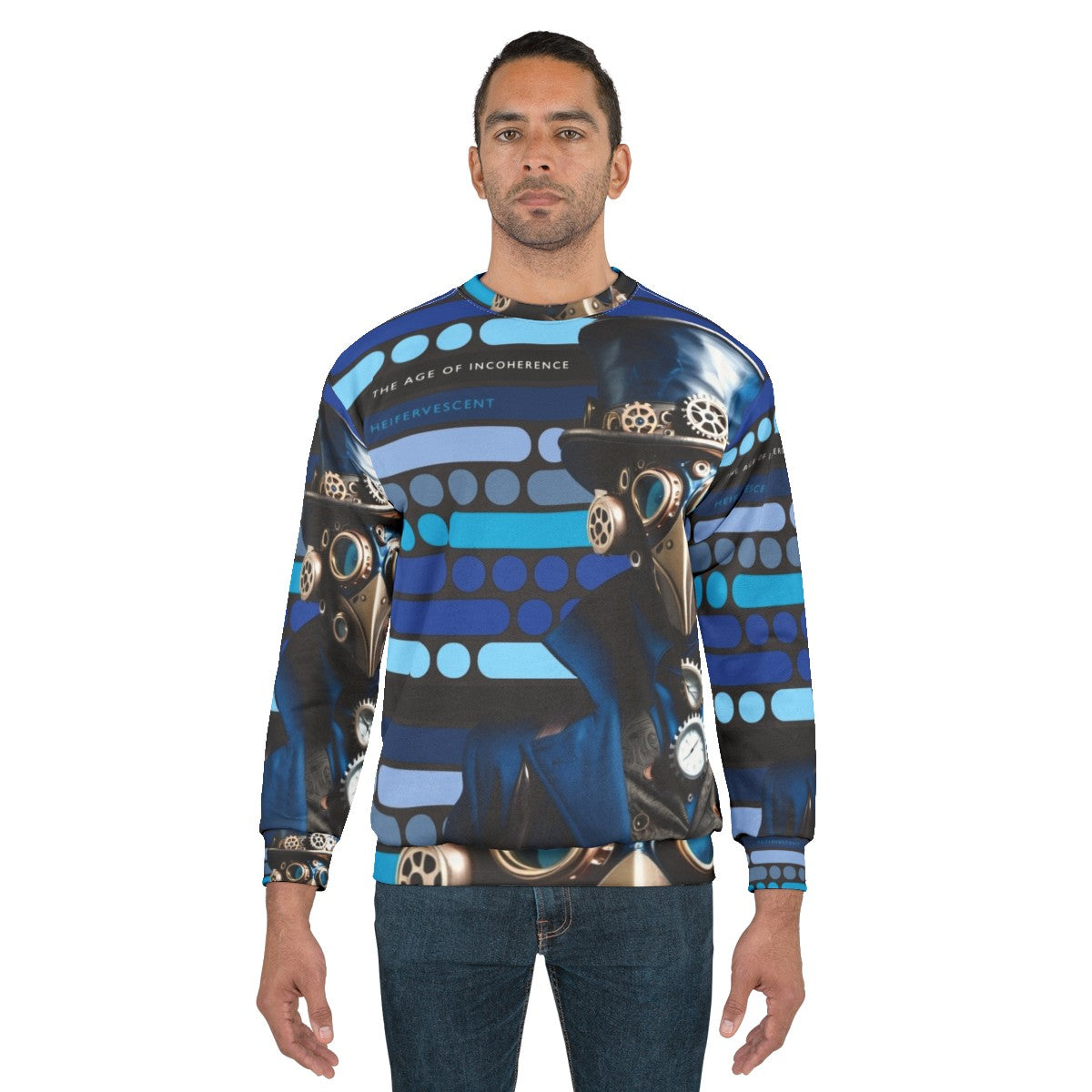 Stylish sweatshirt with 'The Age Of Incoherence' design - men