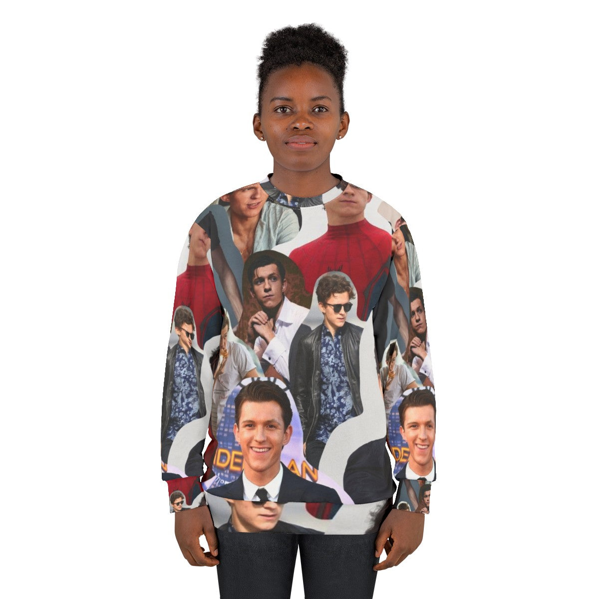 Tom Holland Collage Superhero Sweatshirt - women