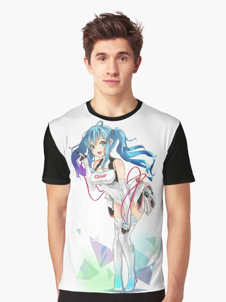 Hatsune Miku racing-themed graphic t-shirt - Men