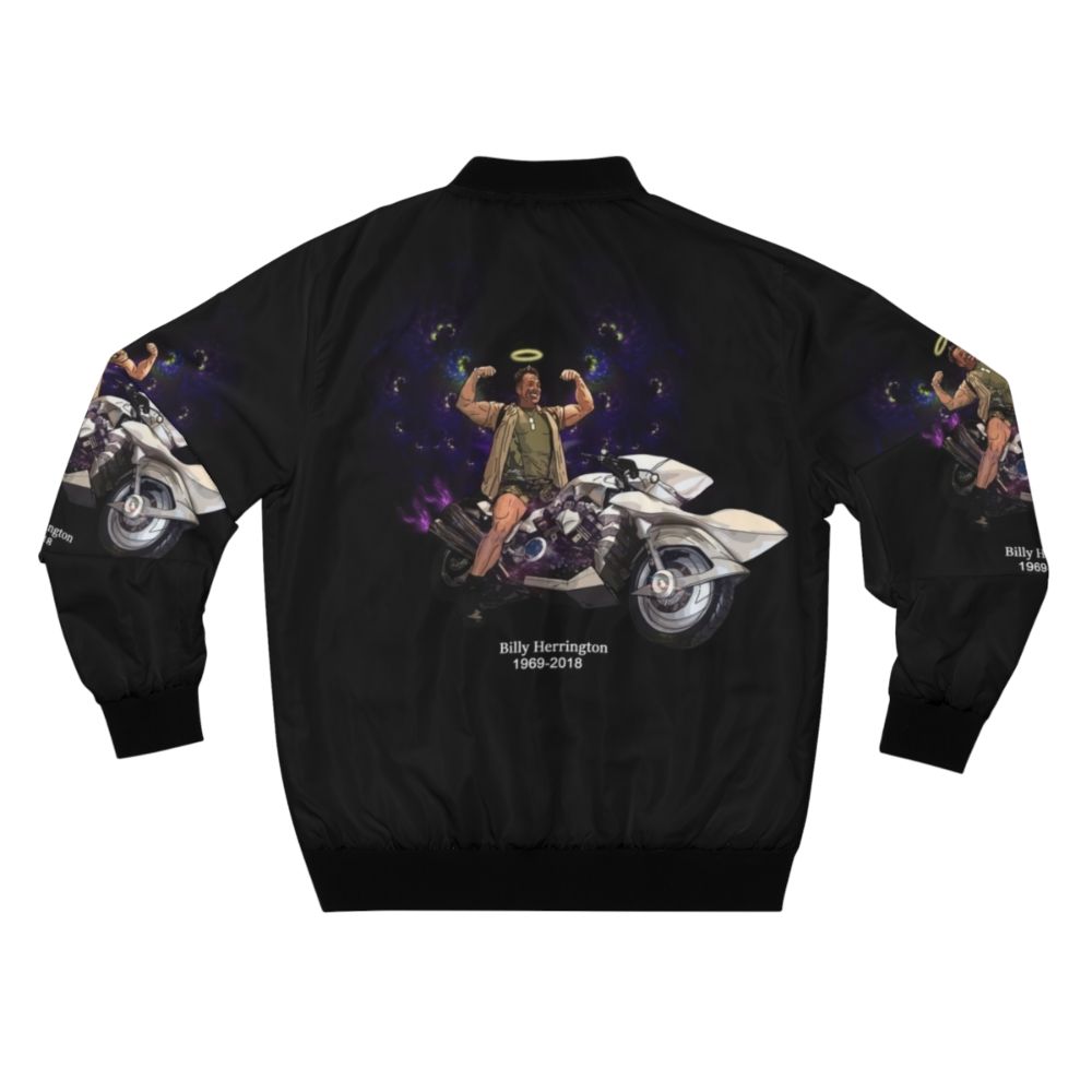 Commemorative bomber jacket featuring the iconic Aniki character from the Gachimuchi meme and Japanese pop culture - Back