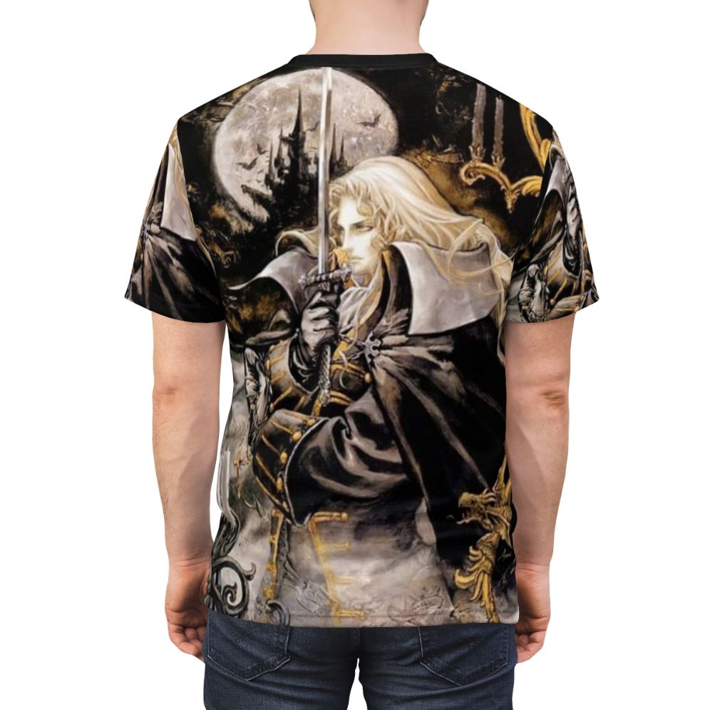 Castlevania inspired all-over print t-shirt with the iconic Castlevania logo and elements - men back