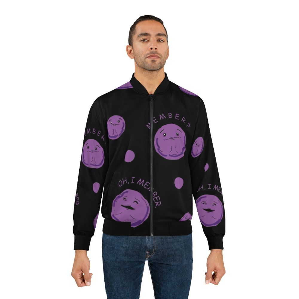 Memberberries Bomber Jacket, a stylish and colorful fan-art piece inspired by the popular South Park meme - Lifestyle