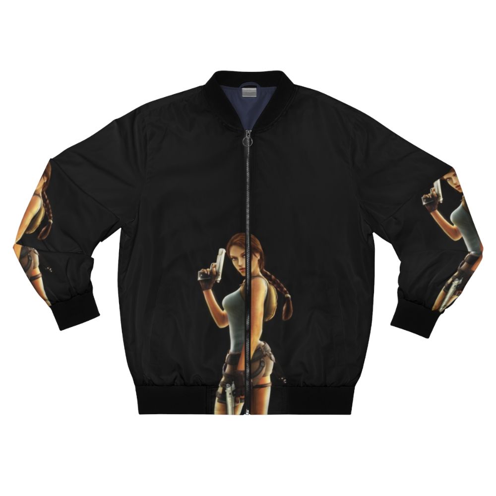 Lara Croft Anniversary Edition Bomber Jacket, featuring the iconic Tomb Raider character design