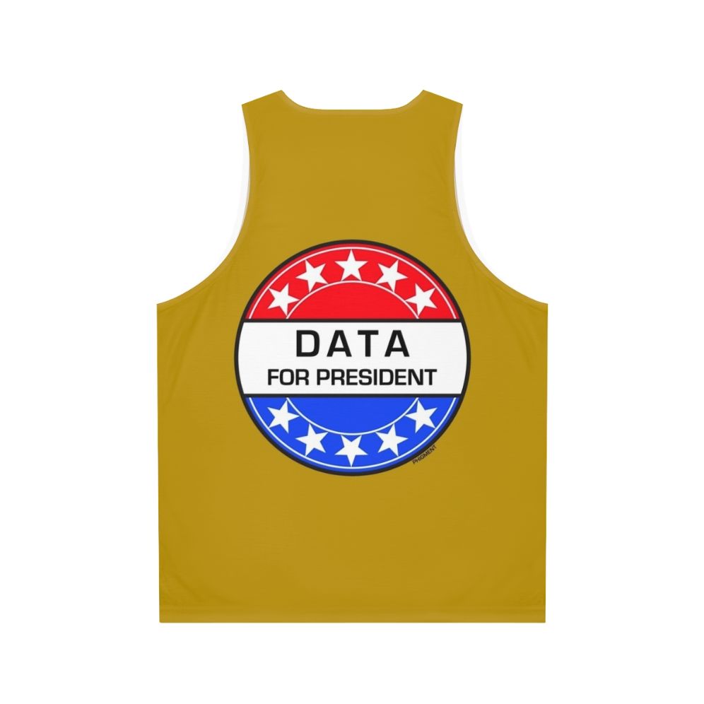 Data for President Unisex Sci-Fi Tank Top - Back