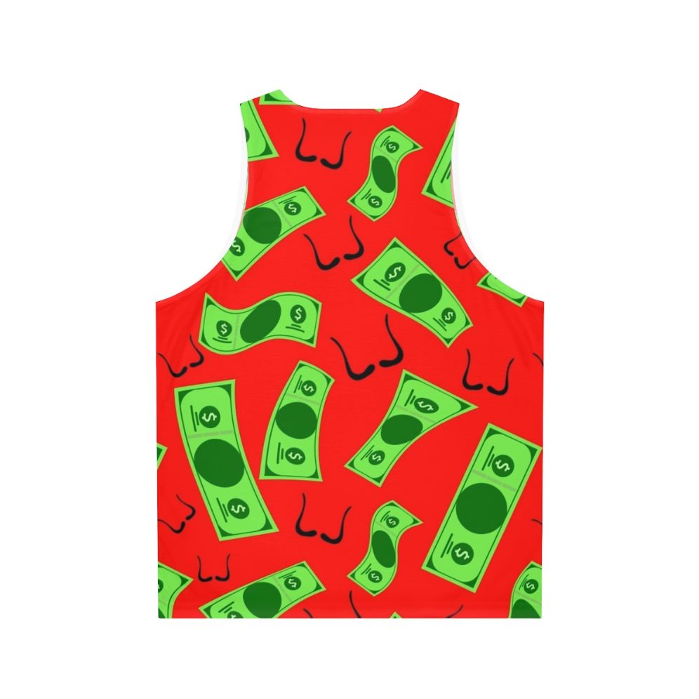 Money Heist Dollar Bills Unisex Tank Top - Back