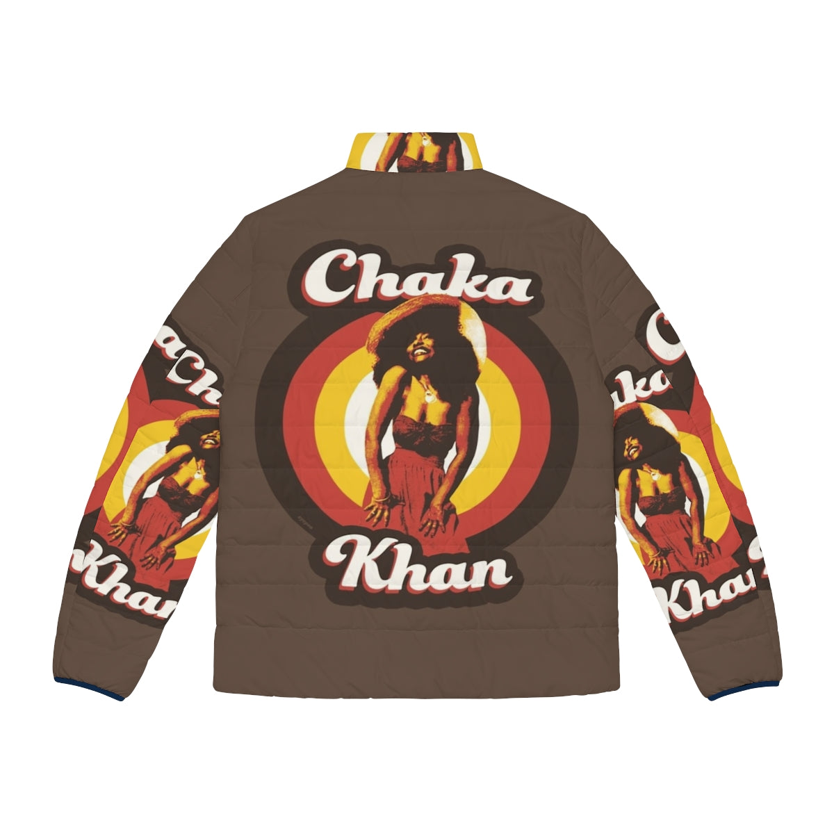 Chaka Khan inspired 70s funky soul puffer jacket - Back