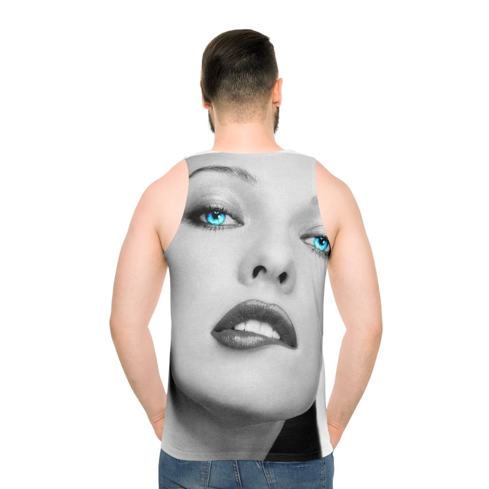 Milla Jovovich Resident Evil Unisex Tank Top - men back