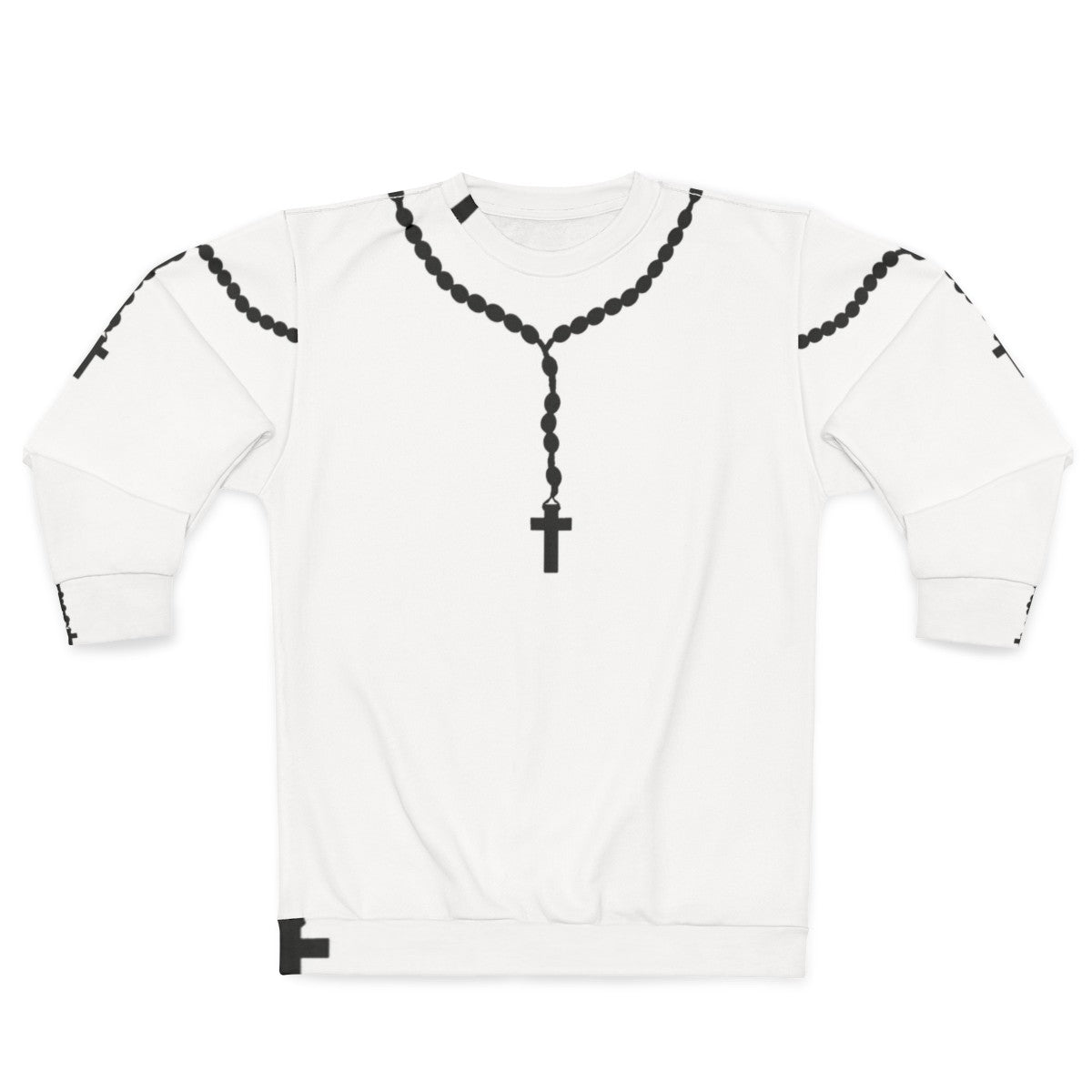 Black rosary beads sweatshirt