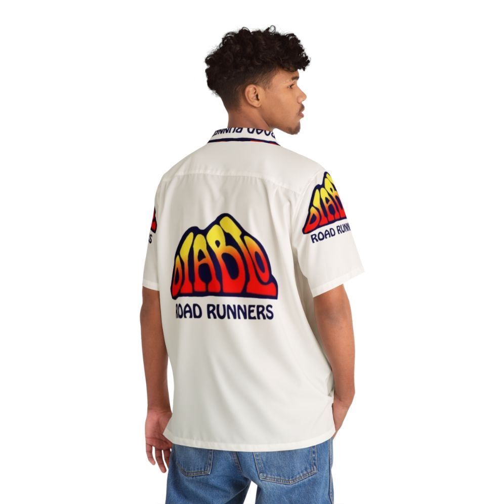 Diablo Road Runners essential Hawaiian shirt with tropical print design - People Back