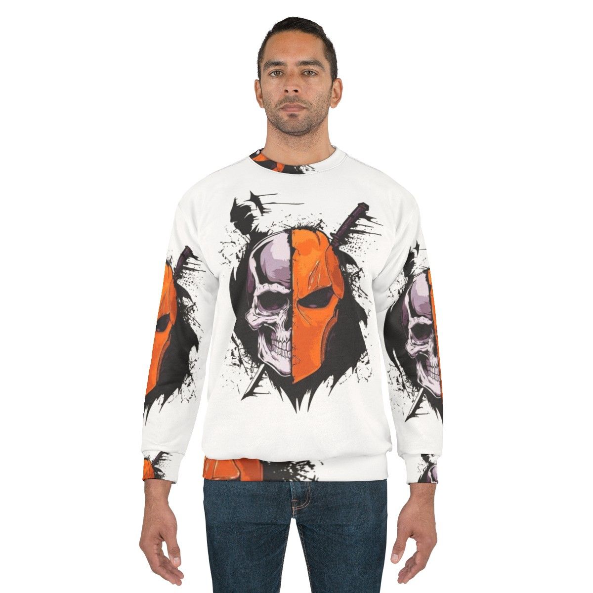 Deathstroke Sweatshirt - Iconic DC Comics Supervillain Silhouette Design - men