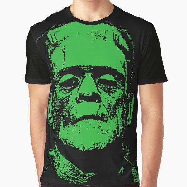 Vintage Frankenstein graphic t-shirt with classic horror monster design