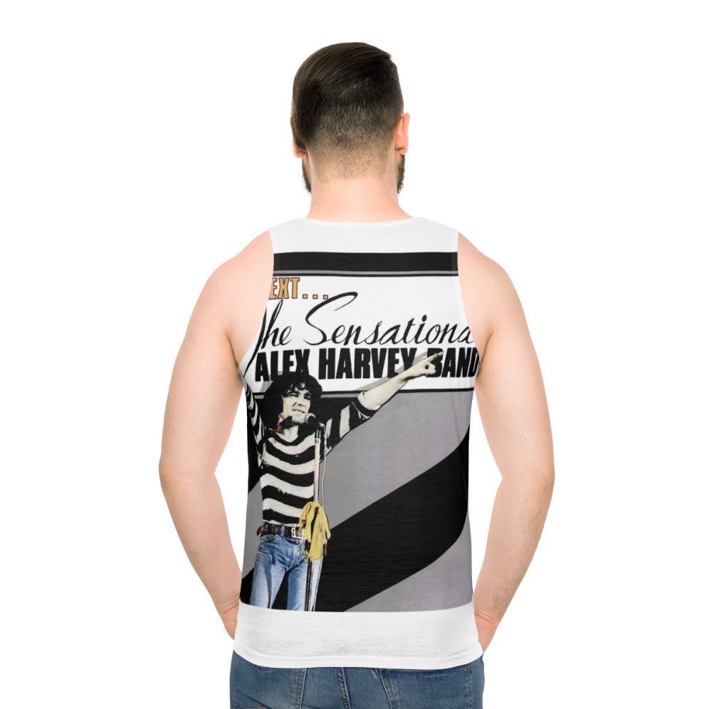 Glam rock unisex tank top with scottish band from glasgow 1972 - men back