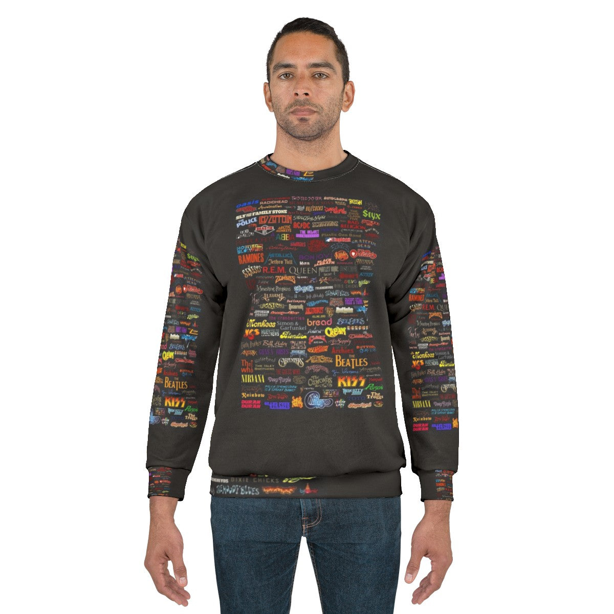 Classic Rock Band Poster Sweatshirt - men