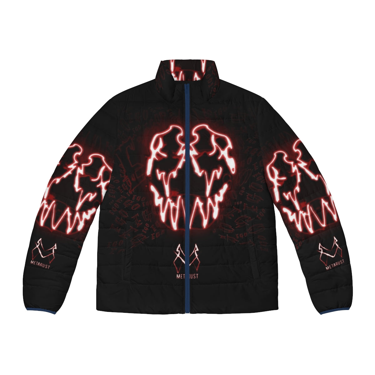 Ego Metarust Puffer Jacket featuring heavy metal inspired design