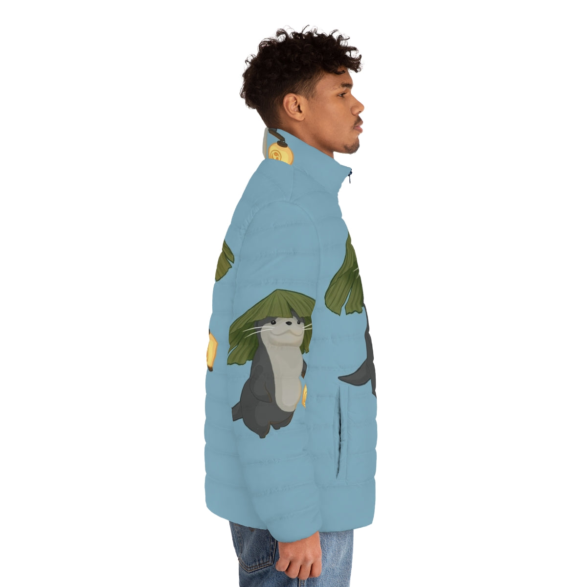 Odder Otter Puffer Jacket, FFXIV inspired minion apparel - men side right