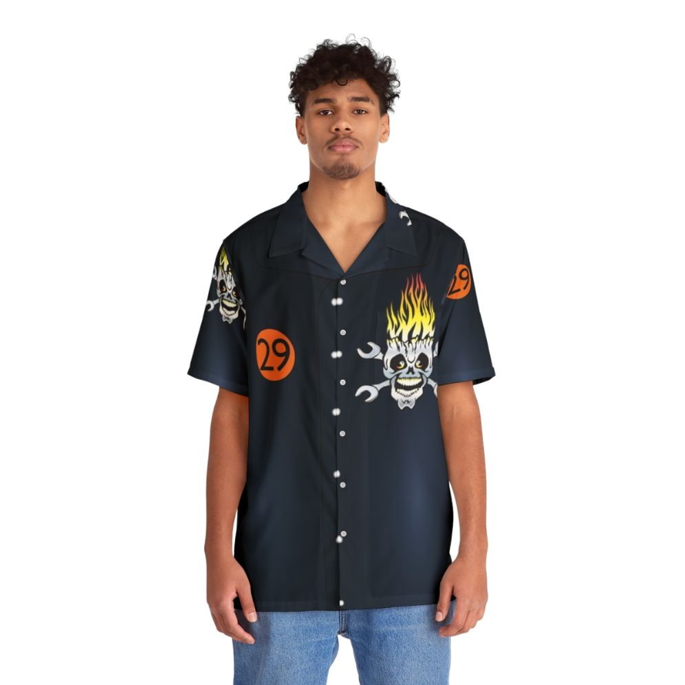 Taro Kitano's Hot Wheels World Race Hawaiian Shirt - People Front