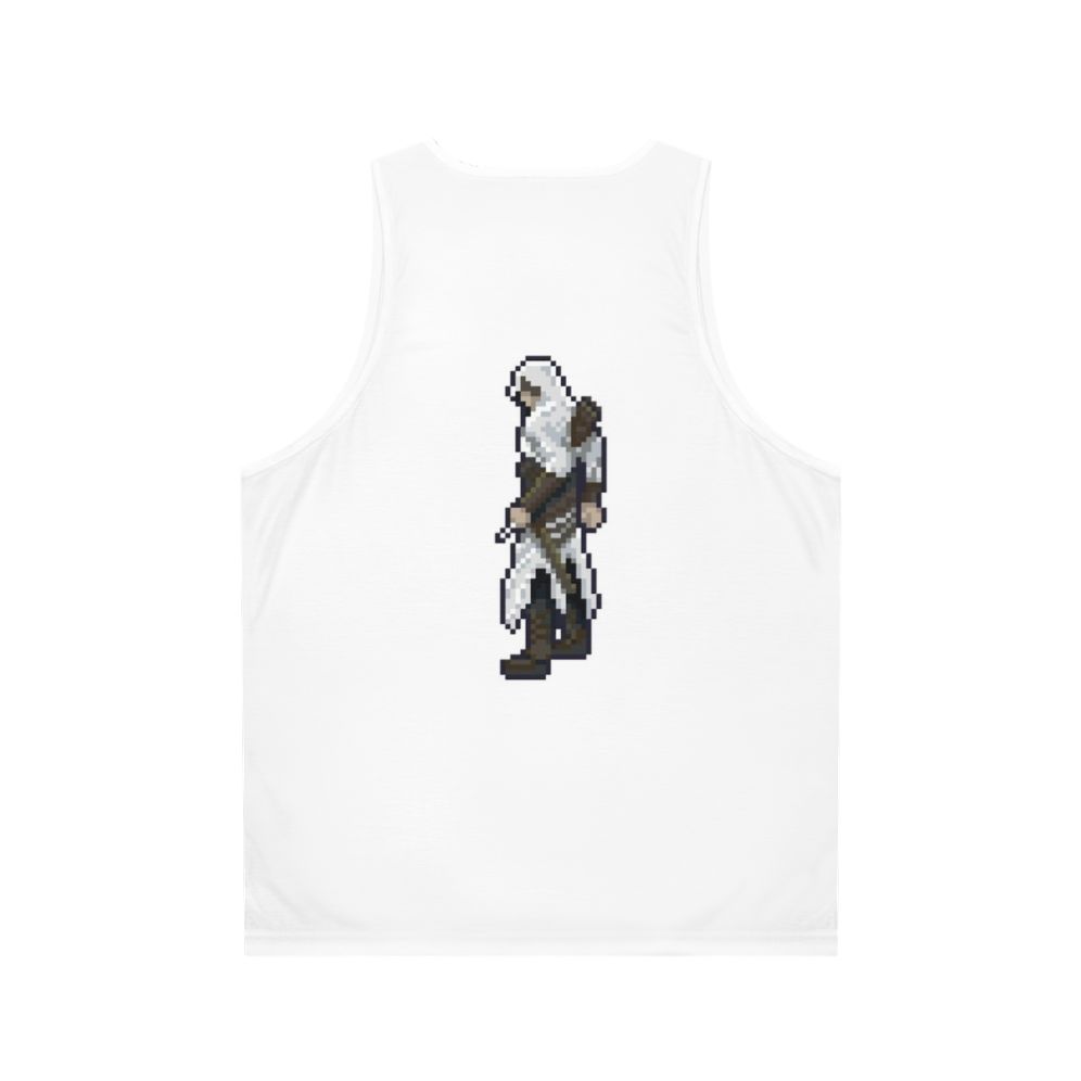 Assassin's Creed Altair Pixel Art Retro Unisex Tank Top - Back