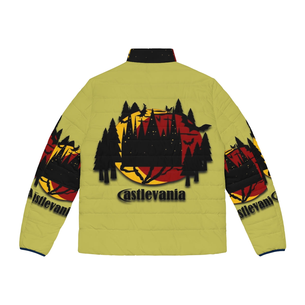 Castlevania Puffer Jacket with Anime Inspired Design - Back