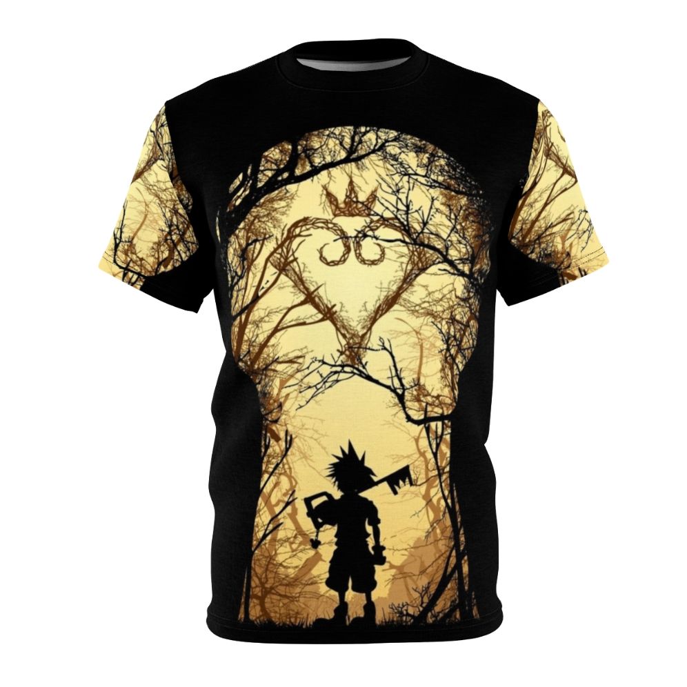 Stylish t-shirt featuring a custom kingdom hearts-inspired design with celestial elements