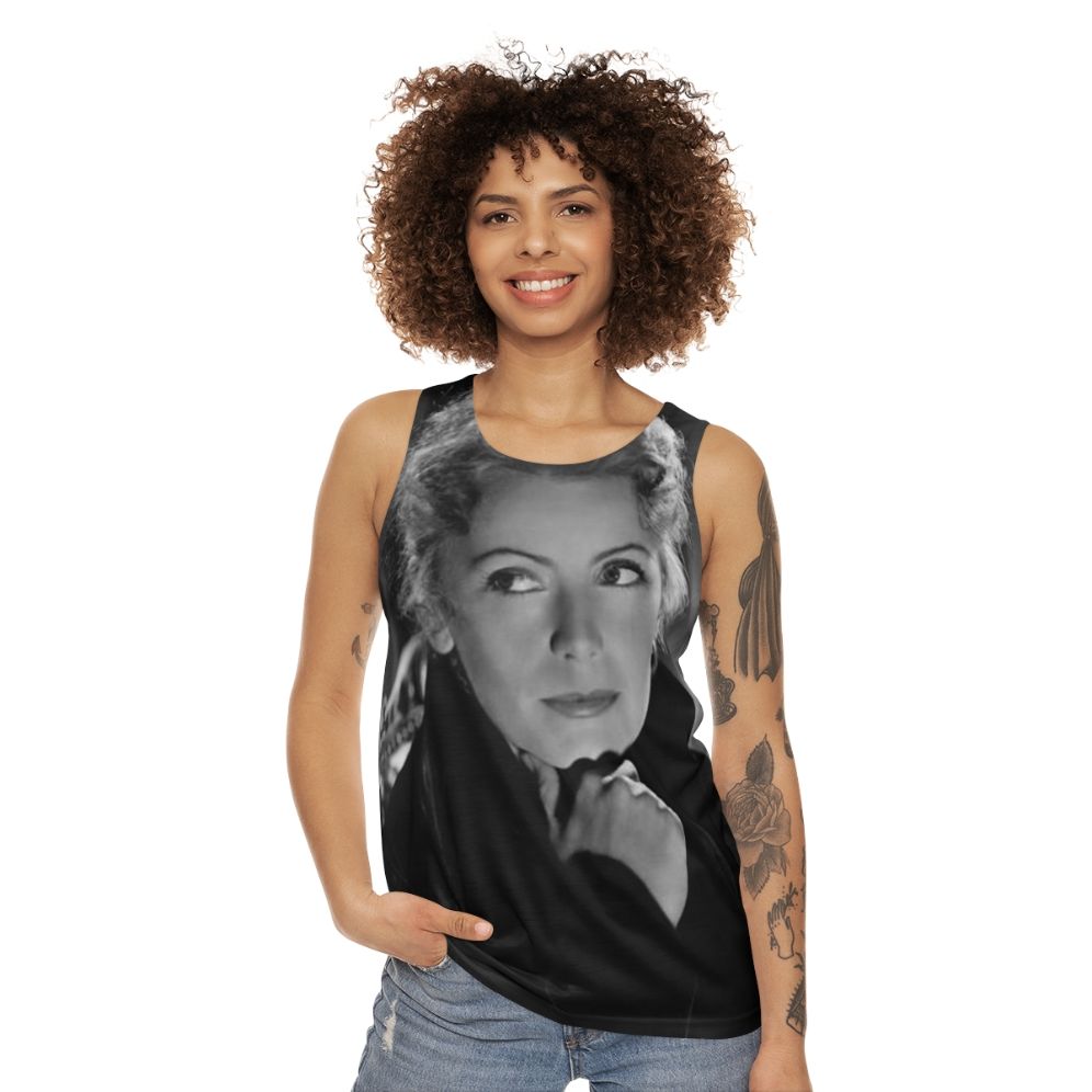 Vintage Greta Garbo Unisex Tank Top - women