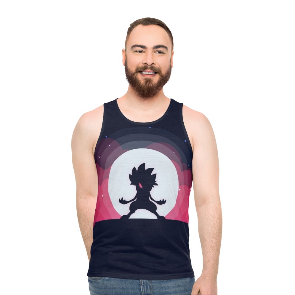 Lycanroc Flat Color Pokemon Tank Top - men