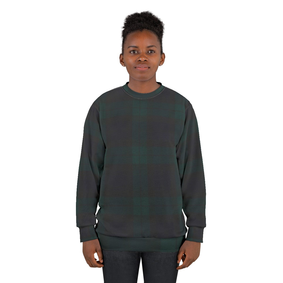 Black Watch Scottish Tartan Sweatshirt - women