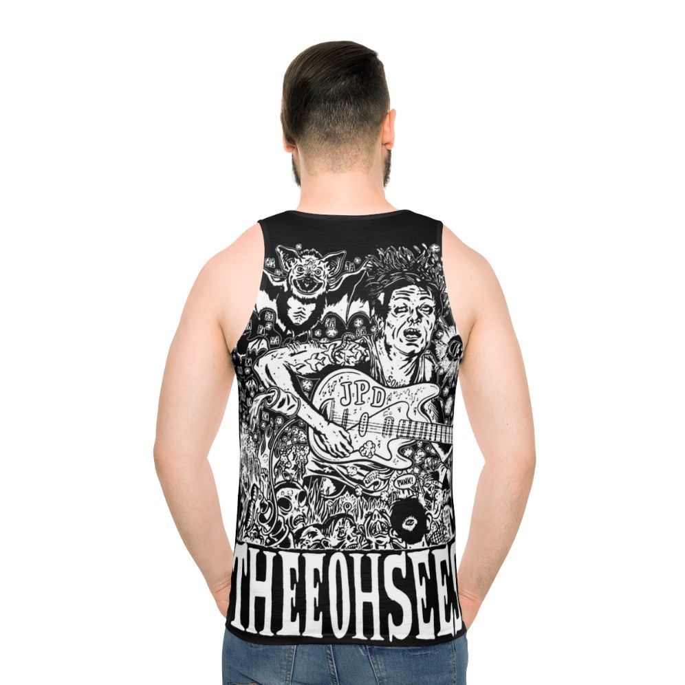 Psychedelic Unisex Tank Top with Thee Oh Sees Music Merch - men back