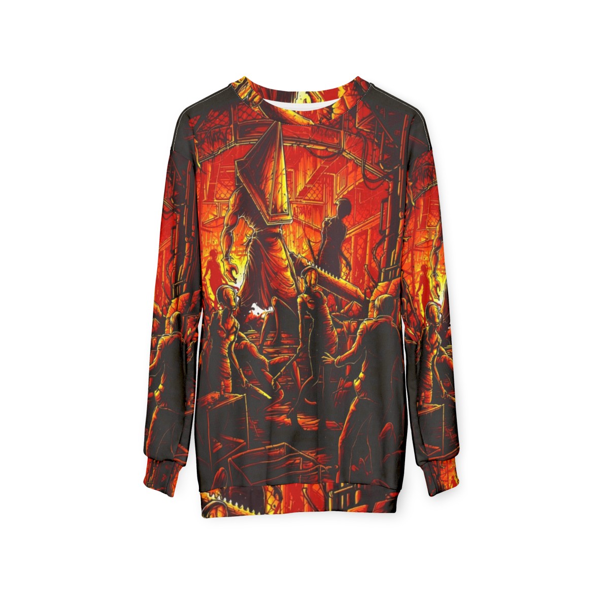 Pyramid Head Silent Hill Horror Game Sweatshirt - hanging