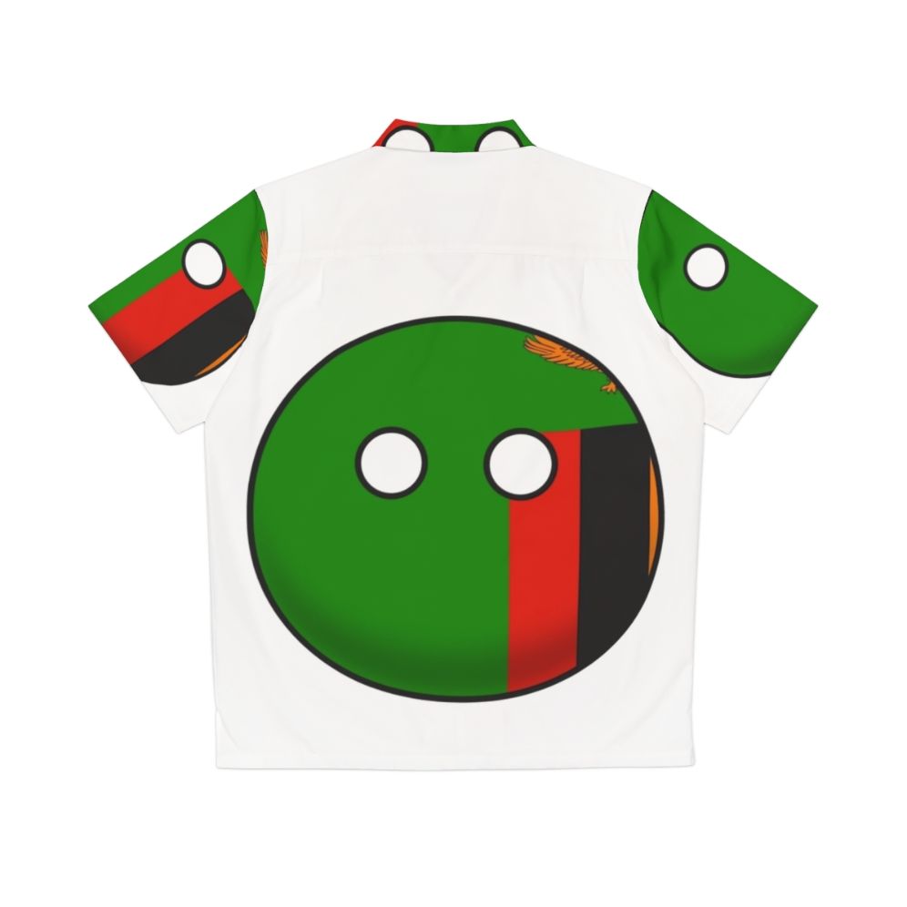 Zambia Countryball Hawaiian Shirt - Back