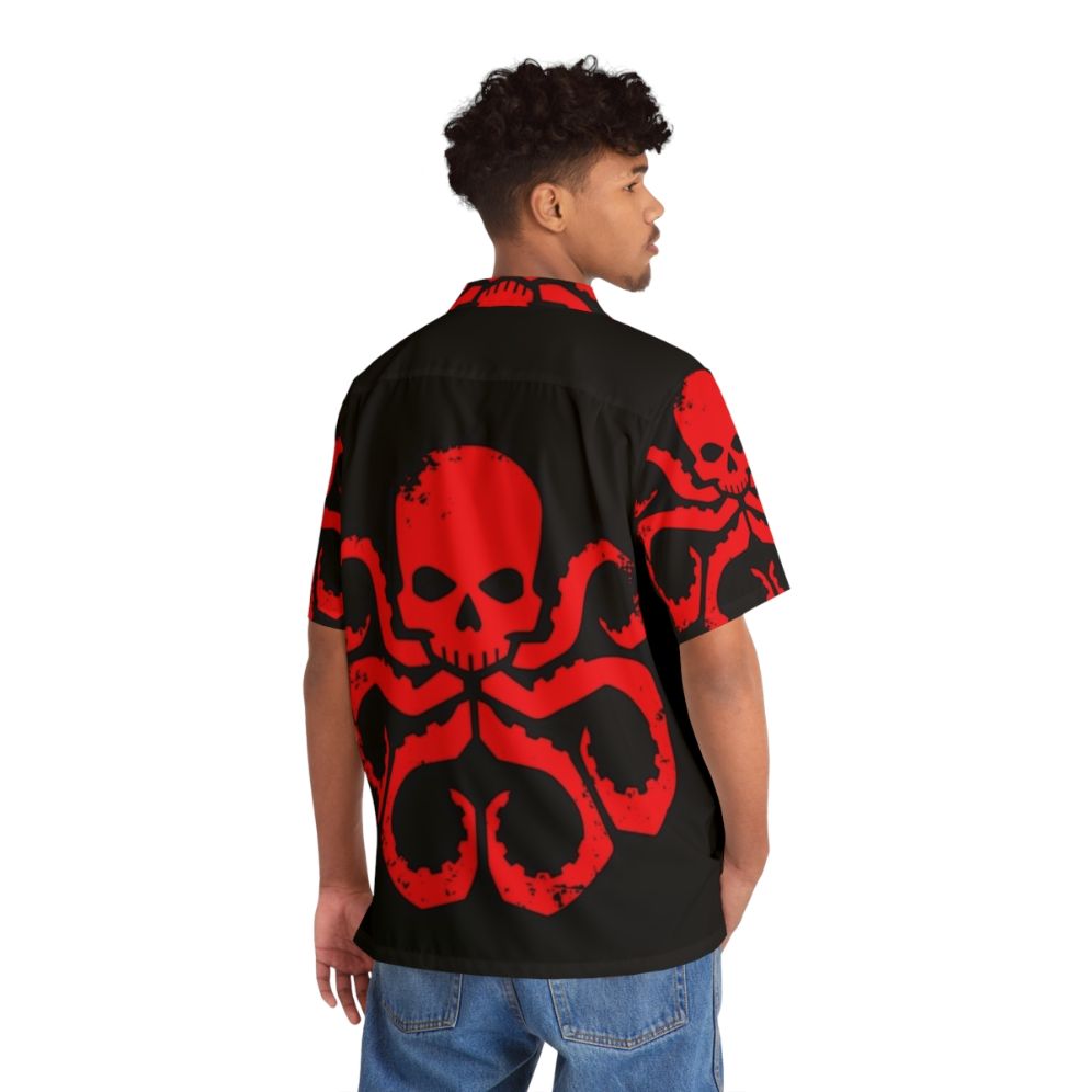 Hydra Badge Red Hawaiian Shirt - People Back