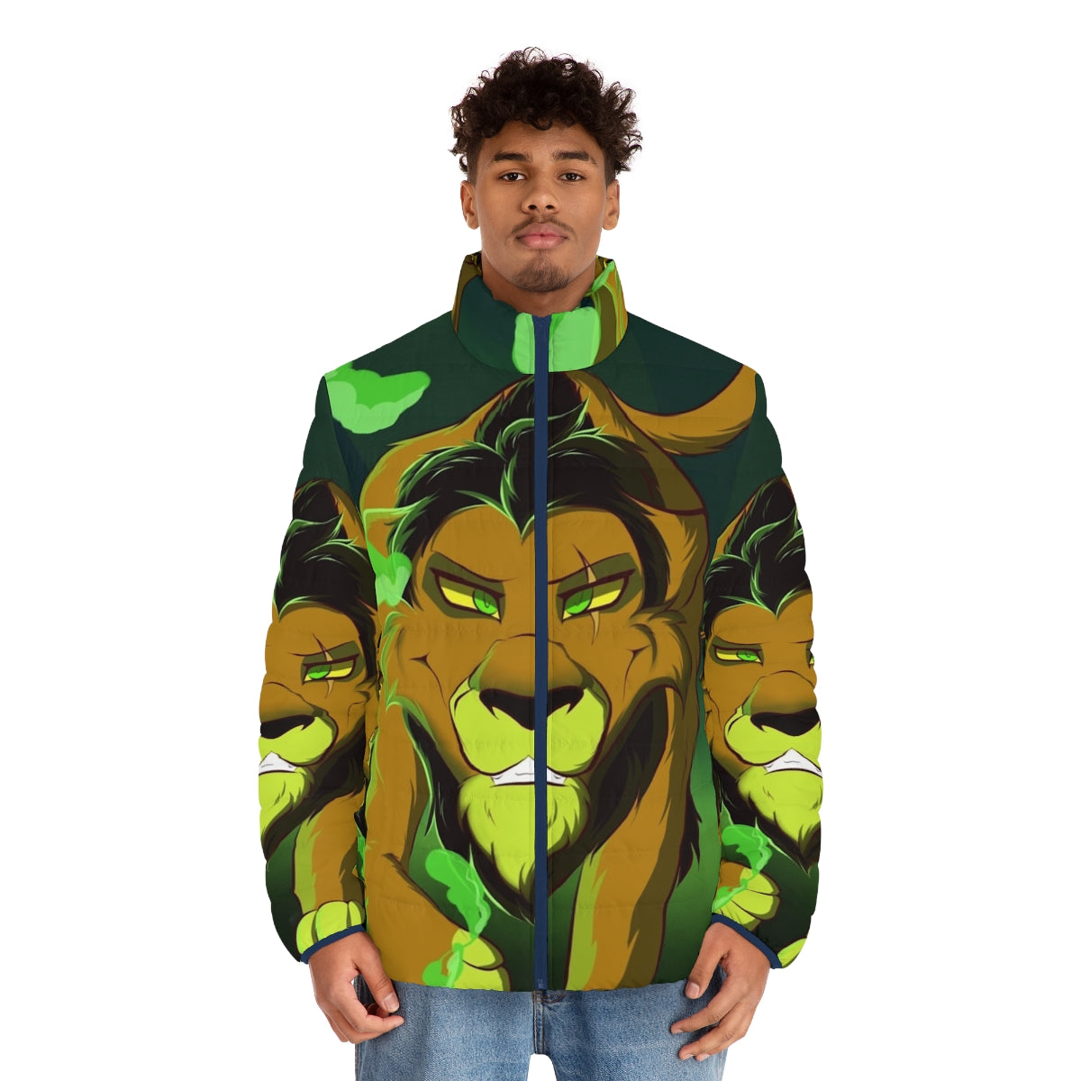 Scar Lion King Puffer Jacket with Disney Branding - men front