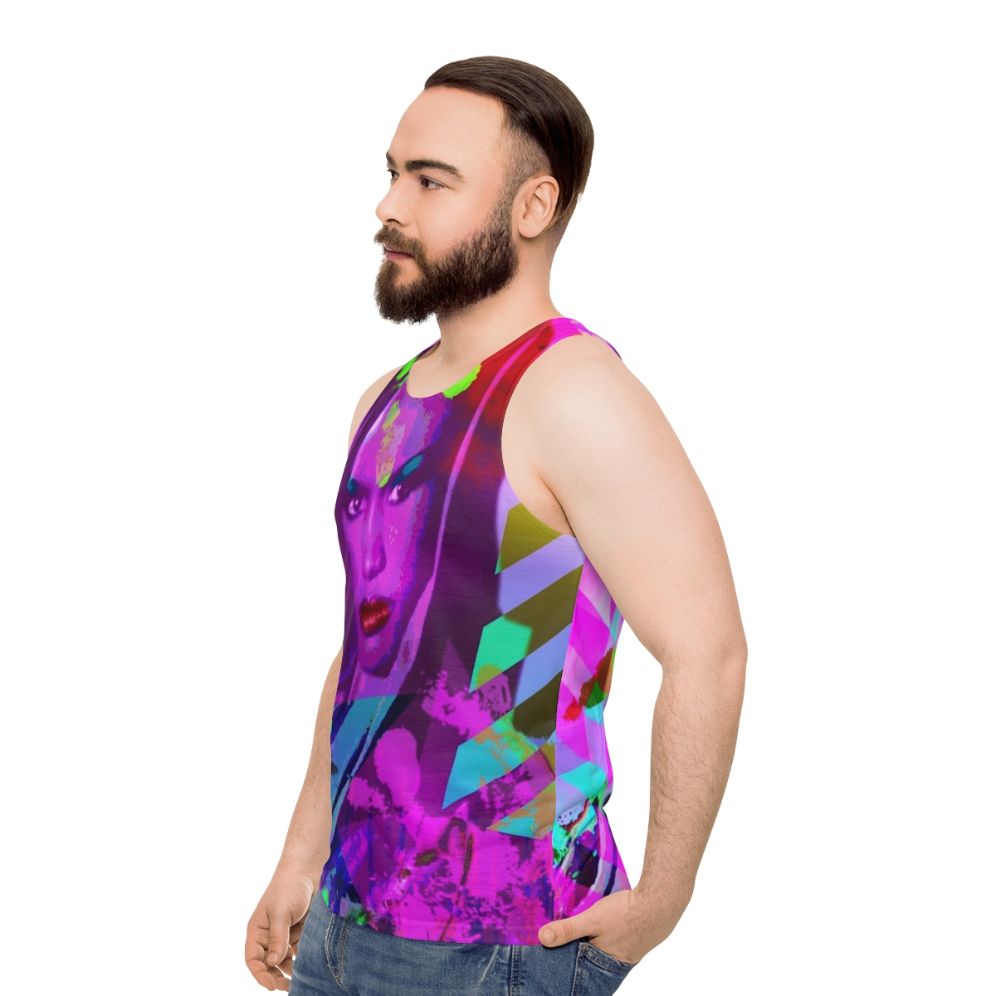 Unisex Grace Jones inspired LGBTQ pride tank top - men side