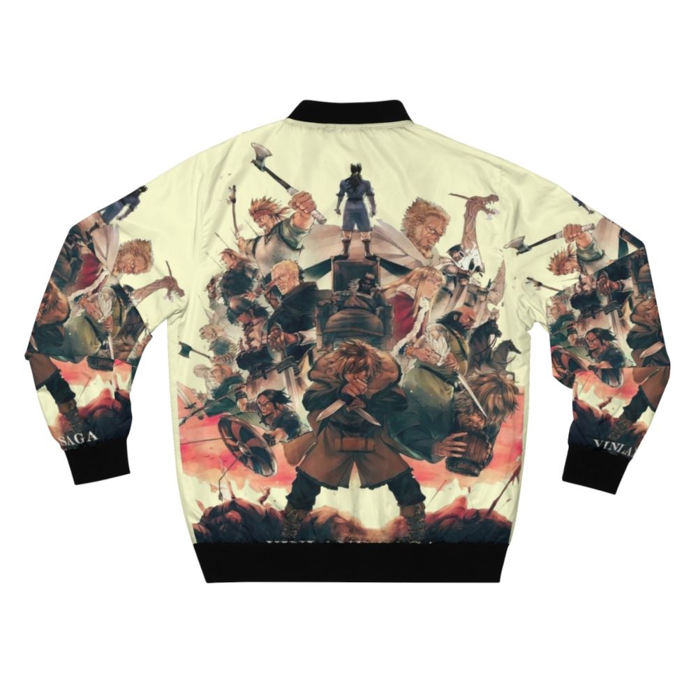 Vinland Saga Bomber Jacket with Viking and Anime Inspired Design - Back