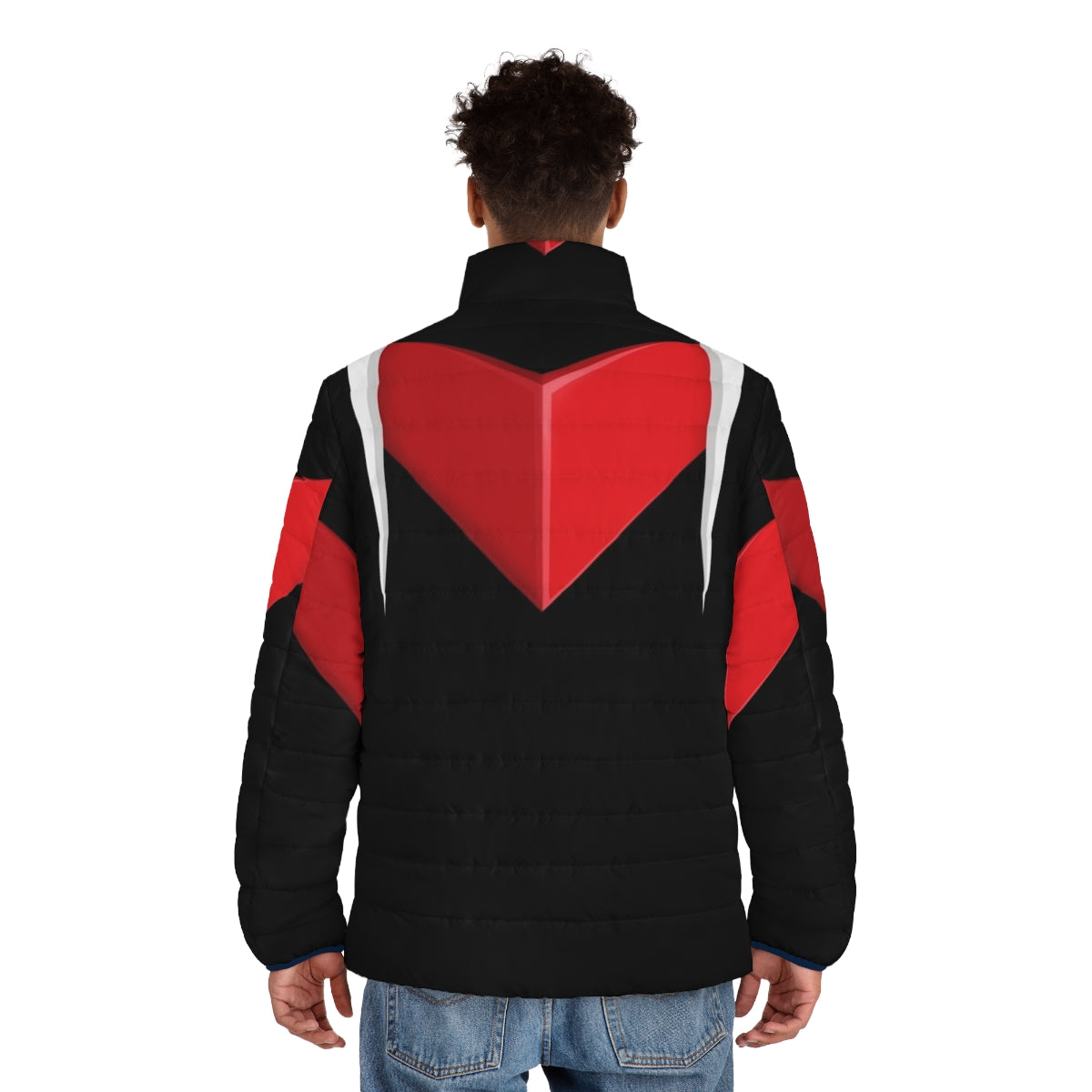 Grendizer Puffer Jacket with Mecha-Inspired Design - men back