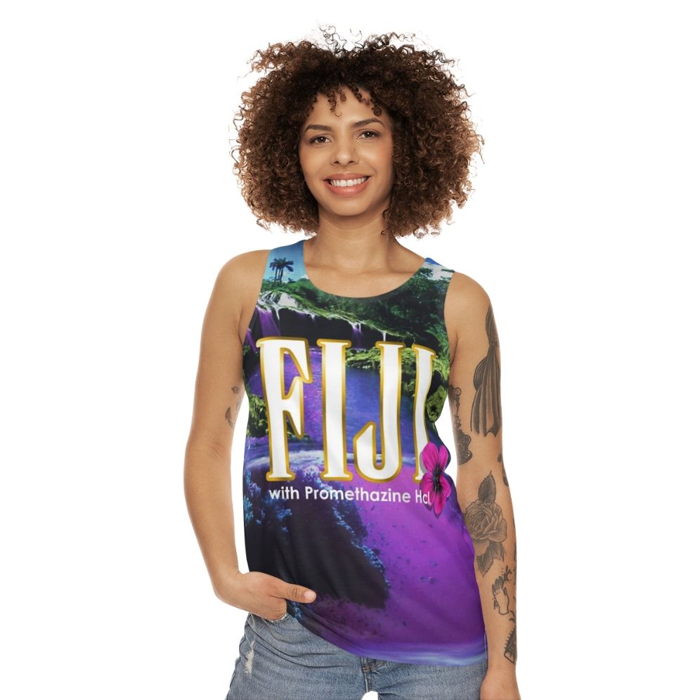 Purple vaporwave aesthetic unisex tank top - women