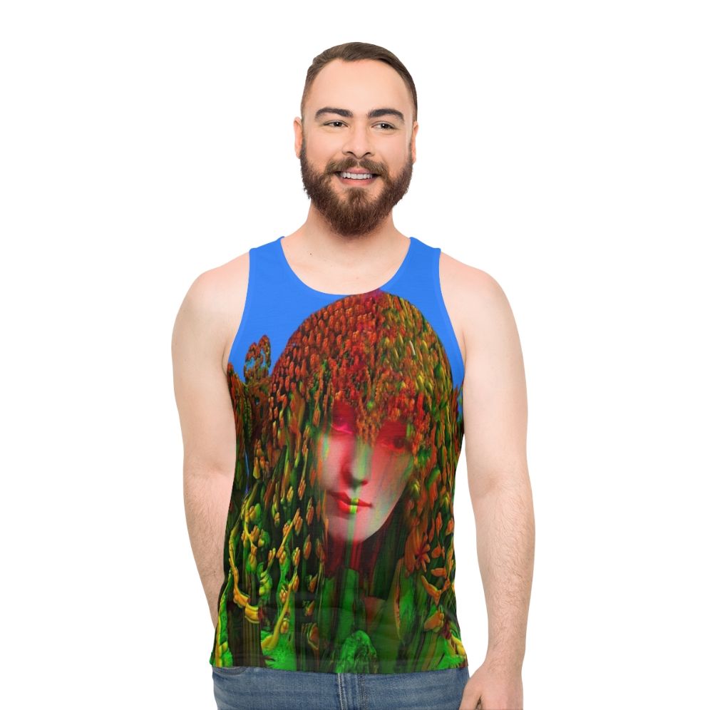 Dreadlock Holiday unisex tank top with abstract, psychedelic patterns - men