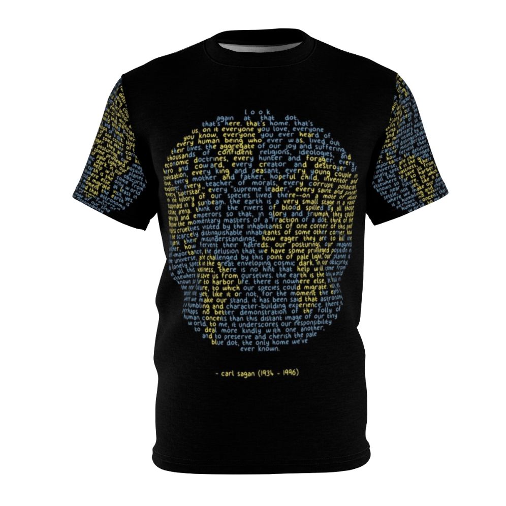 Pale Blue Dot t-shirt featuring a space-inspired design with planet Earth