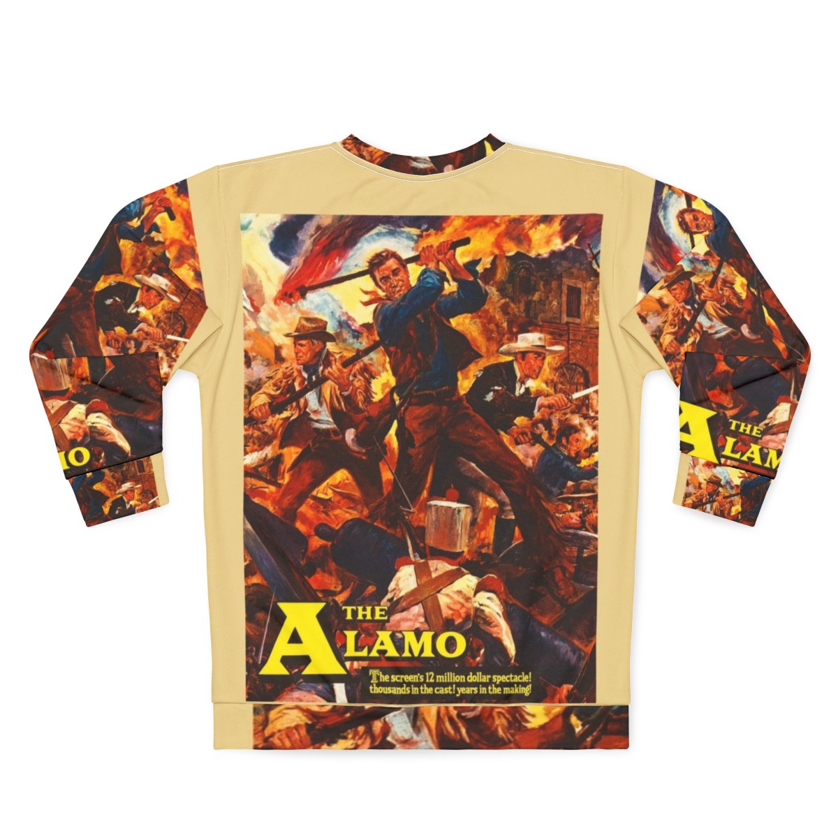 Vintage 'The Alamo' 1960 movie poster sweatshirt - Back