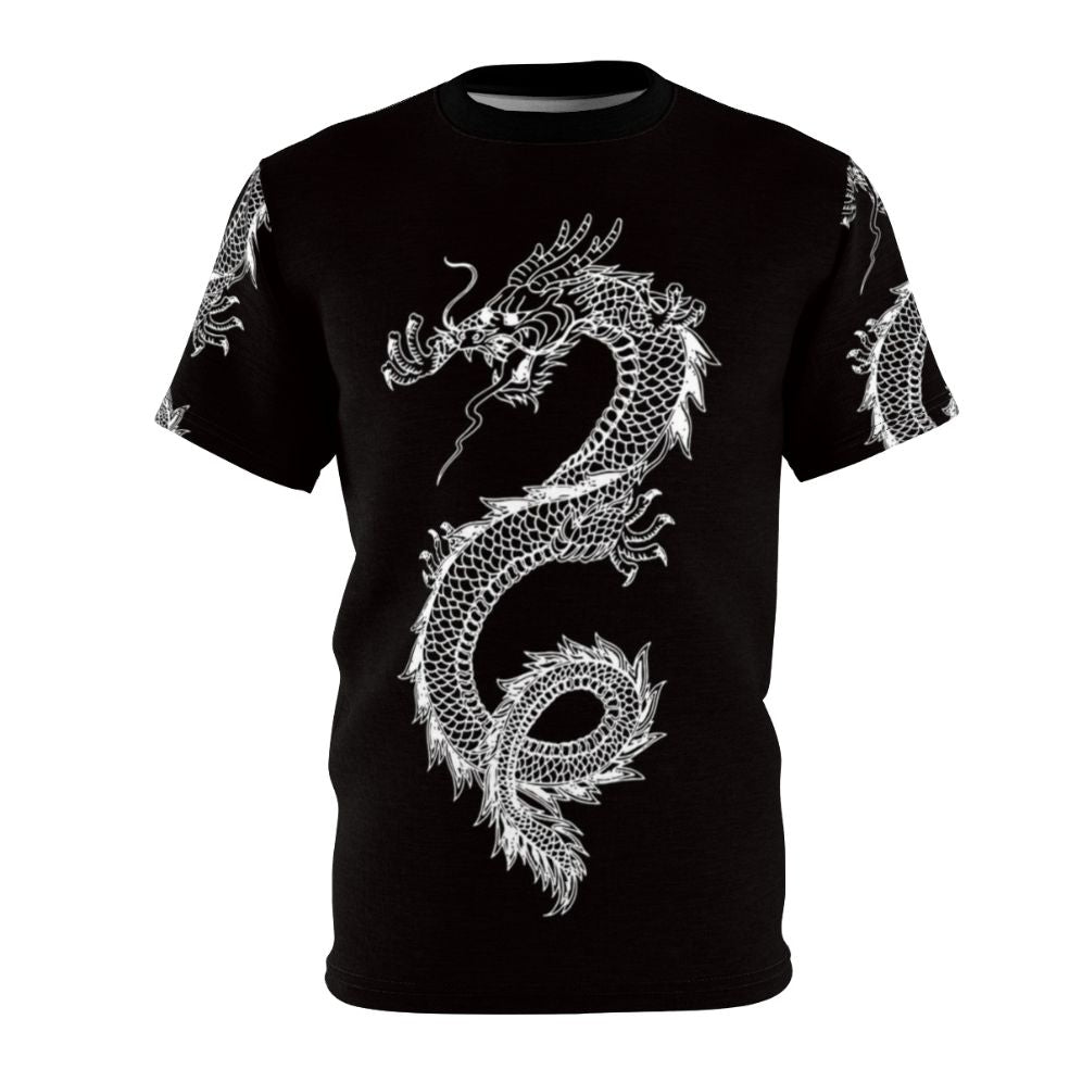 Legendary dragon silhouette t-shirt, fantasy dragon design, cool mythical creature apparel