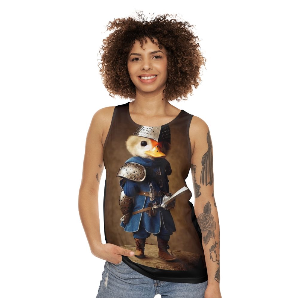 Unisex Graphic Duck Design Tank Top - women