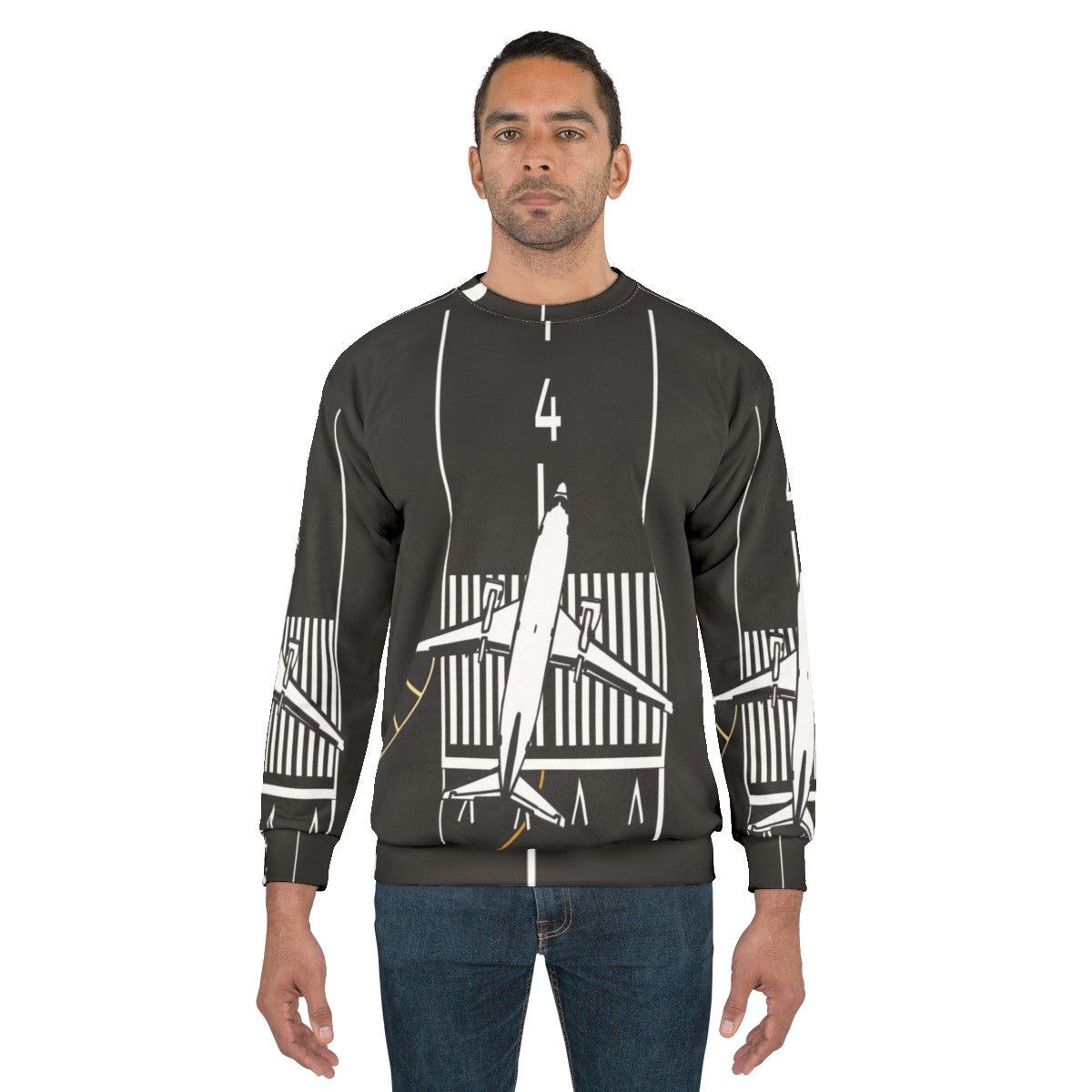 Cleared for Takeoff Runway 4 Left Aviation Sweatshirt - men