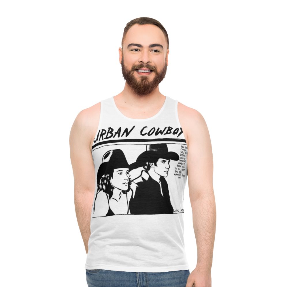 Western-inspired unisex tank top - men